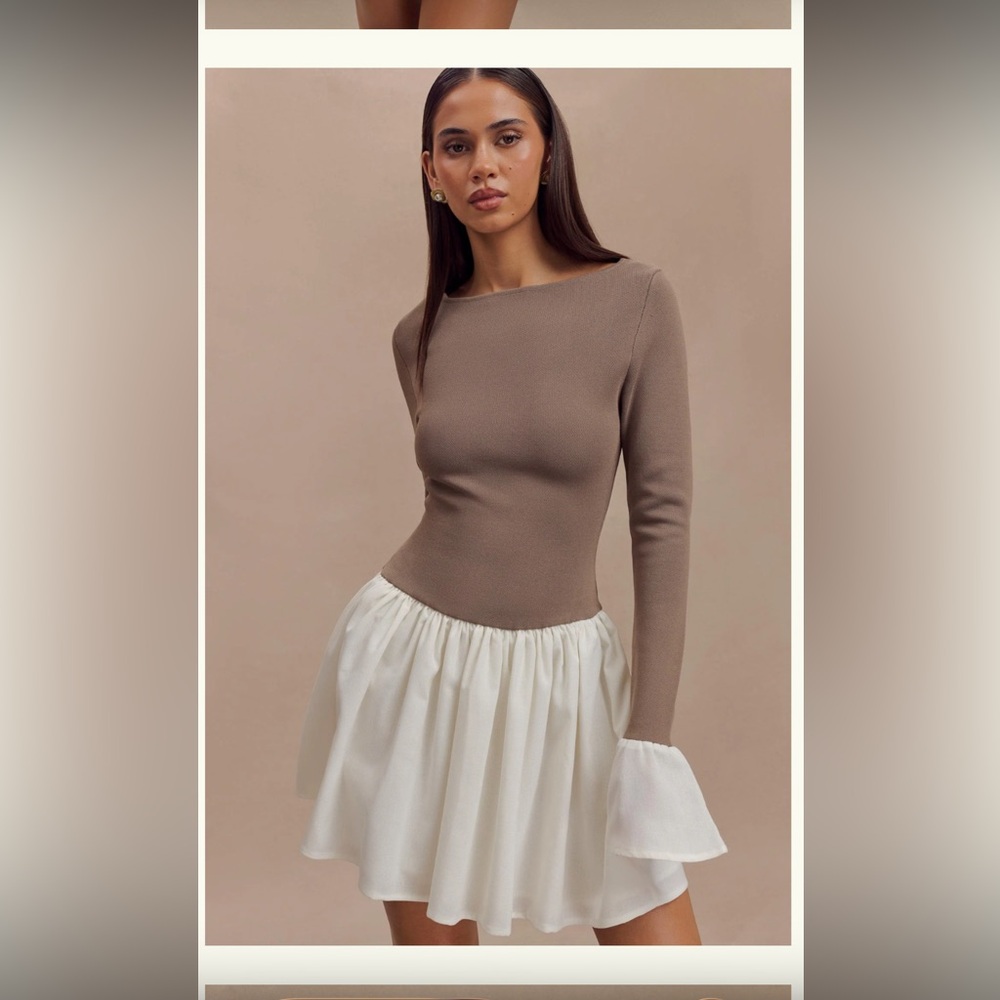 Meshki Taupe Long Sleeve Top